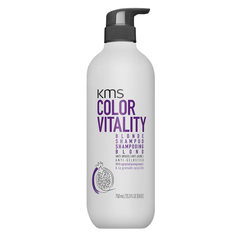 KMS Colour Vitality Blonde Shampoo 750ml - shampoing anti-jaunissement cheveux blonds