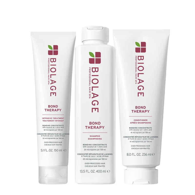 Biolage Professional Hair Spa Bond Therapy Pre-Treatment 150ml Shampoo 400ml Conditioner 236ml