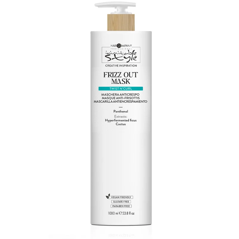 Hair Company Inimitable Style Twist N'Curl Frizz Out Mask 1000ml - masque anti-frisottis