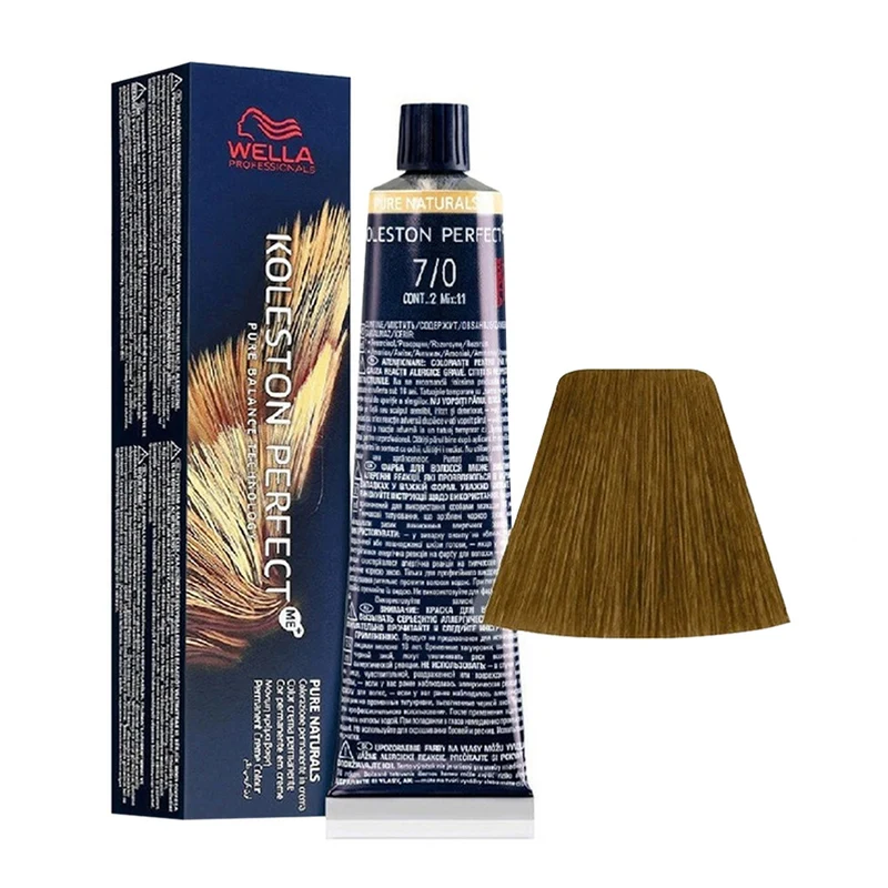 Wella Koleston Perfect ME+ Pure Naturals 7/0 Blond Moyen 80ml - coloration permanente