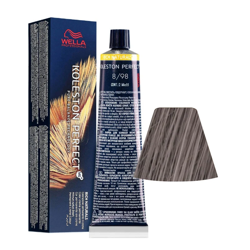 Wella Koleston Perfect ME+ Rich Naturals 8/98 Blond Clair Cendré Perlé 60ml - coloration permanente