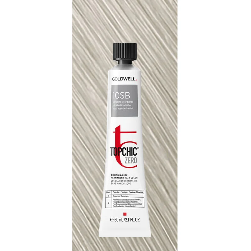 10SB Topchic Zero Cool Blondes Extra Light Silver Blonde Tb 60ml - coloration permanente sans ammoniaque