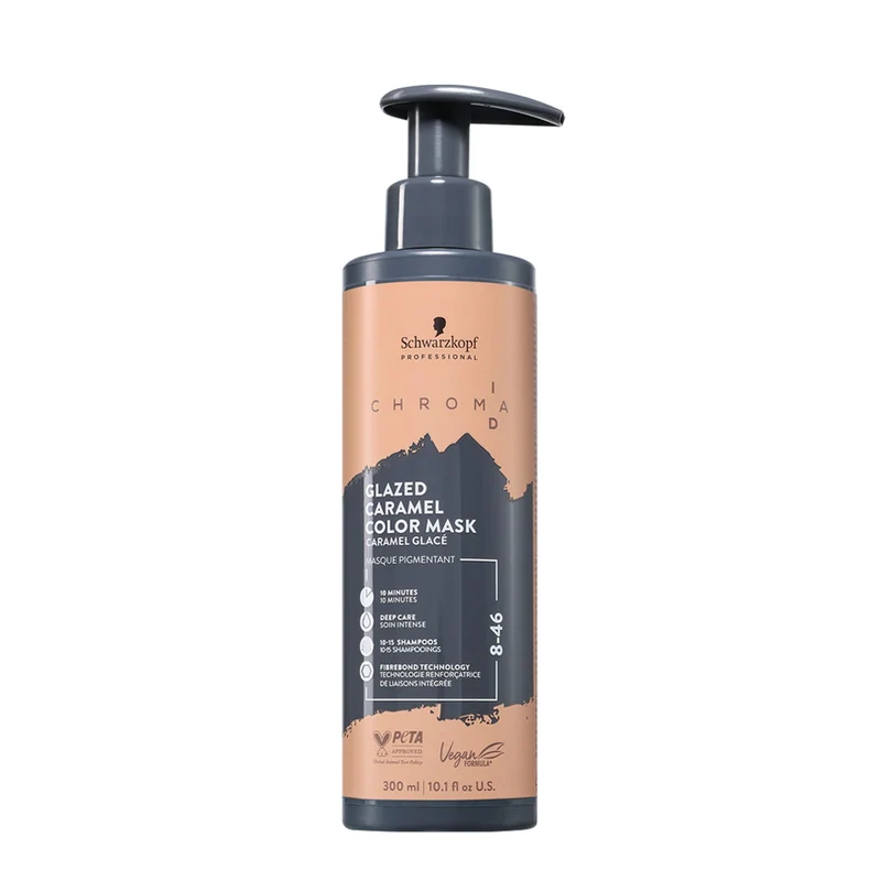 Schwarzkopf Chroma ID Color Mask 8-46 Glazed Caramel 300ml - masque colorant semi-permanent