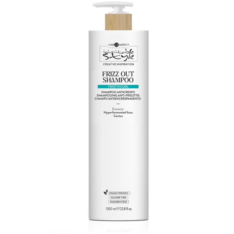 Hair Company Inimitable Style Frizz Twist N'Curl Out Shampoo 1000ml - shampooing anti-frisottis