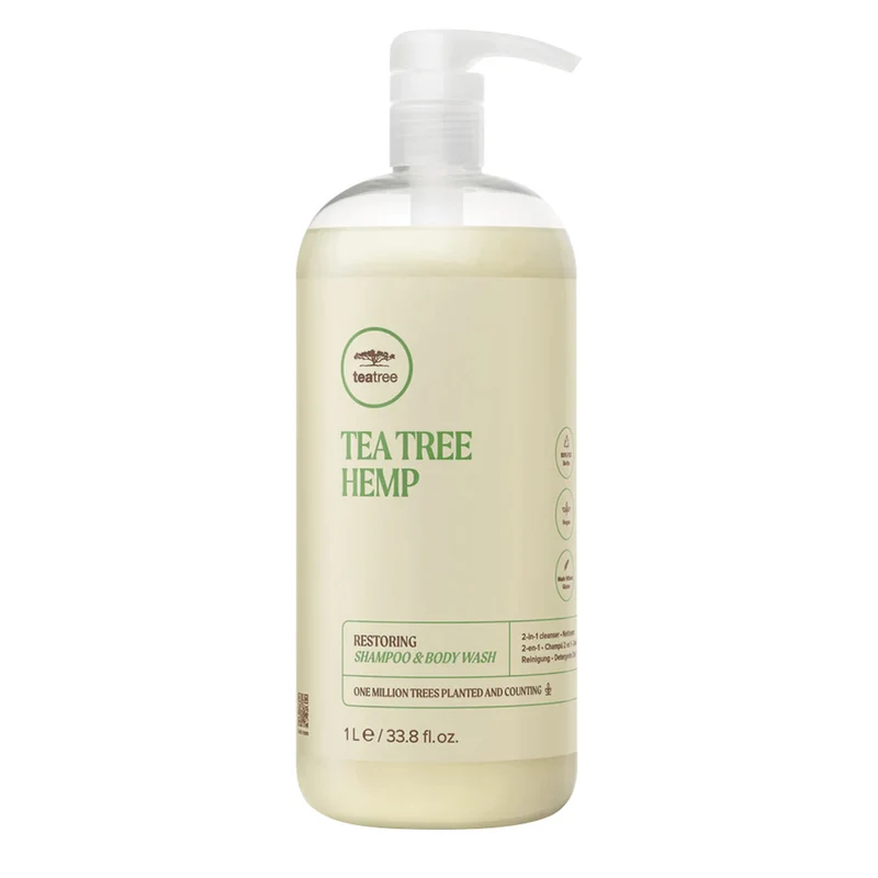 Paul Mitchell Tea Tree Hemp Restoring Shampoo & Body Wash 1000ml - nettoyant 2 en 1