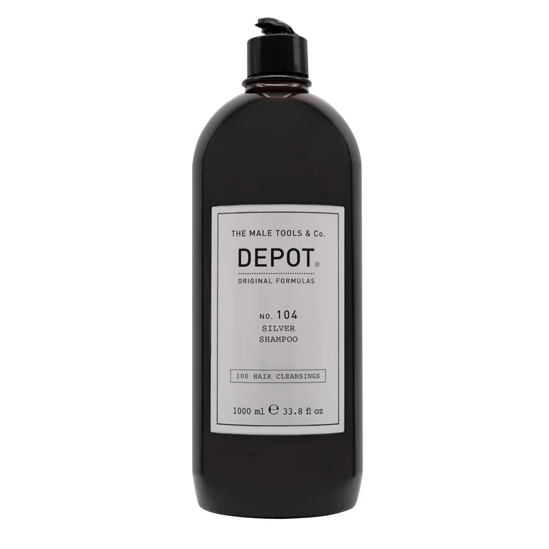 Depot Hair Cleansing No. 104 Silver Shampoo 1000ml - shampoing pour cheveux blonds, gris et blancs
