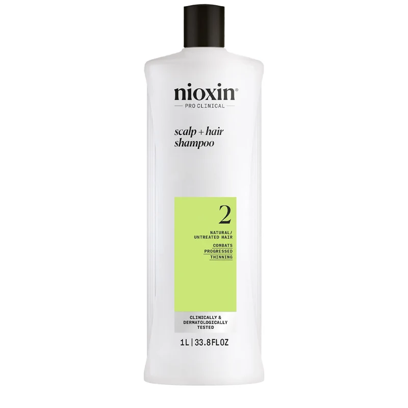 Nioxin Système 2 Scalp + Hair Shampoo 1000ml - shampooing anti amincissement avancé