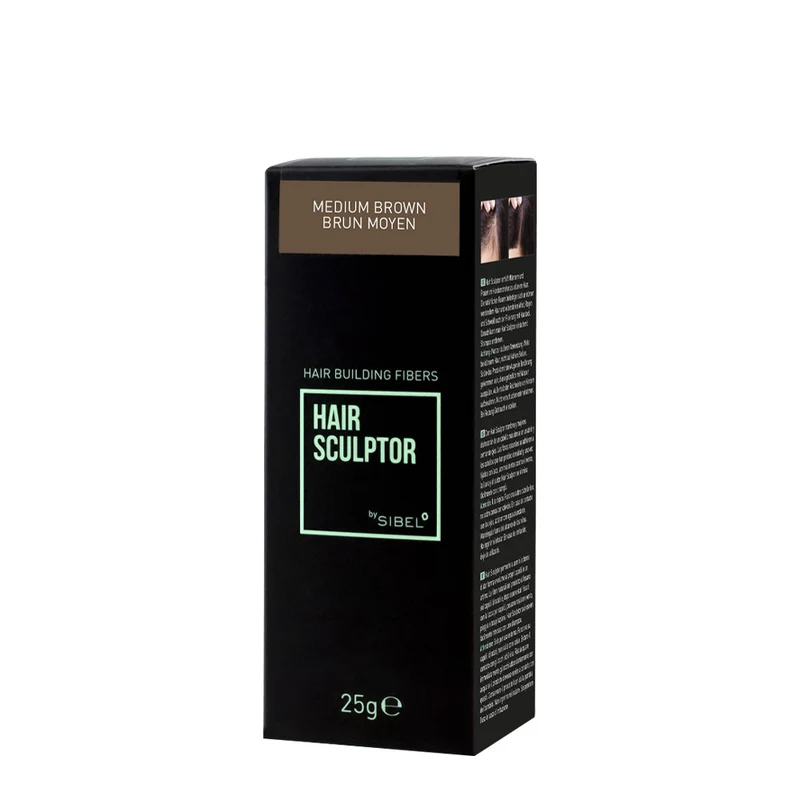Sibel Hair Sculptor Hair Building Fibers Medium Brown 25gr - fibres épaississantes