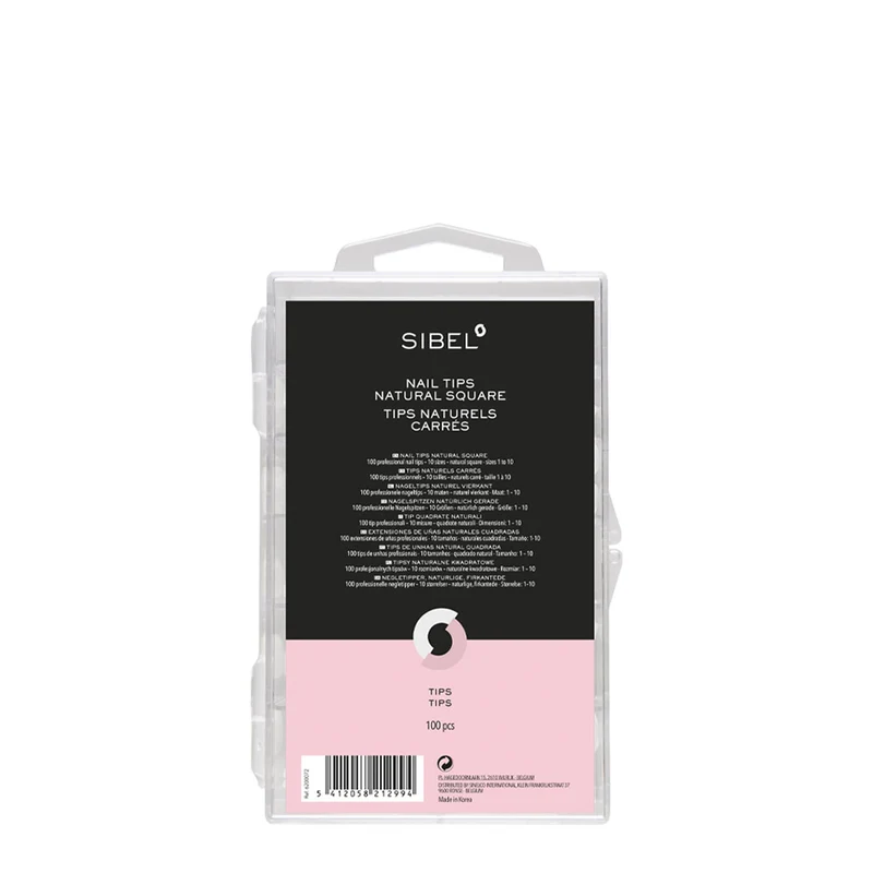Sibel Nail Tips Carrés 100 pcs - tips naturels