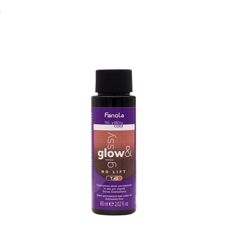 Fanola Glow & Glossy Oil Toner T.41 60ml - coloration semi-permanente à l'huile sans ammoniaque