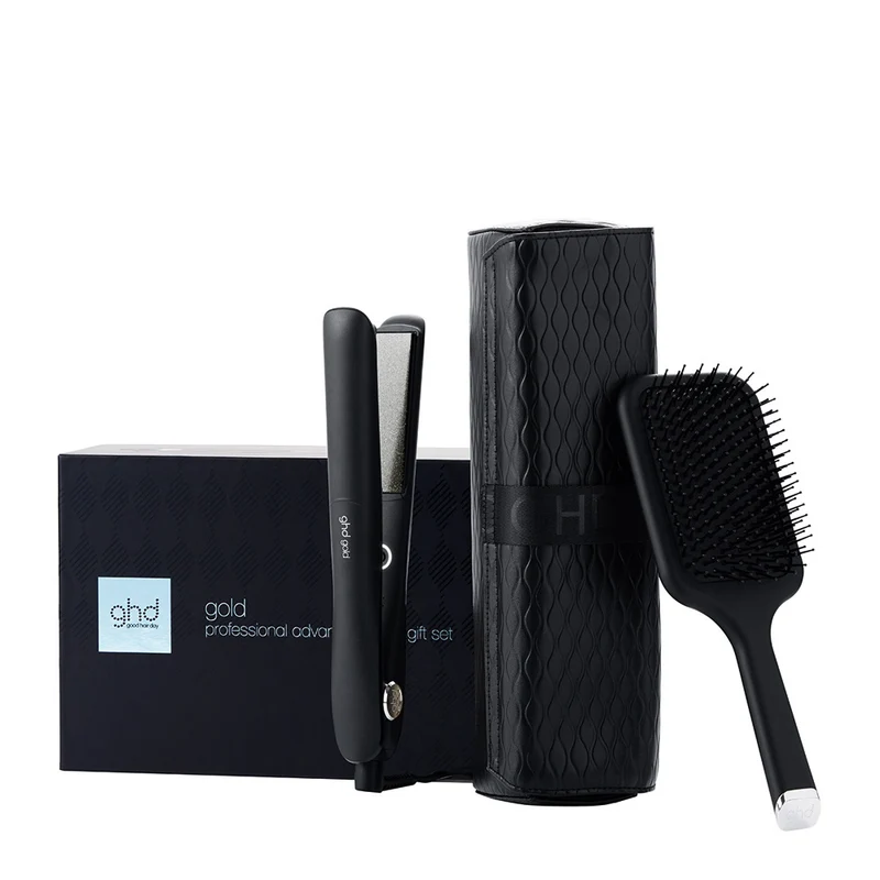 Ghd Gift Set Gold - lisseur et paddle brush