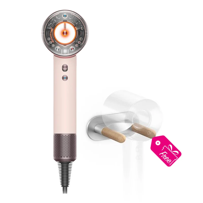 Dyson Supersonic Nural Straight + Wavy Phon Rose Poudré / Or Rose + Support Mural GRATUIT