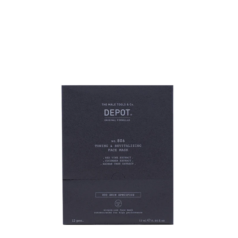 Depot Skin Specifics Toning & Revitalizing Face Mask 12 pcs - kit masques tonifiants revitalisants