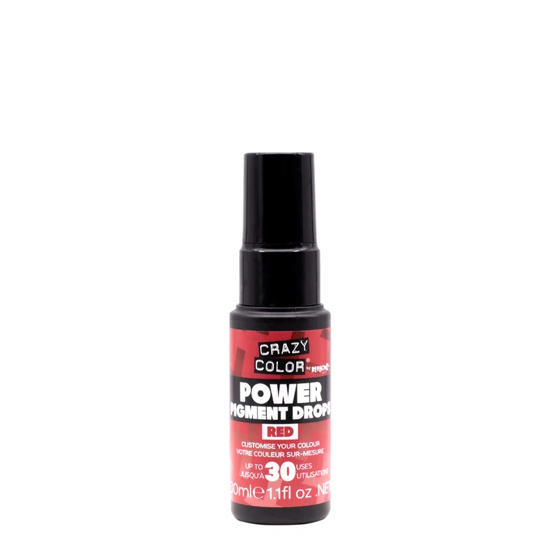 Crazy Color Global Power Pigment Drops Red 30ml - gouttes de pigment
