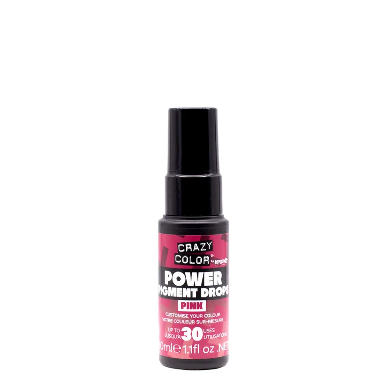 Crazy Color Global Power Pigment Drops Pink 30ml - gouttes de pigment
