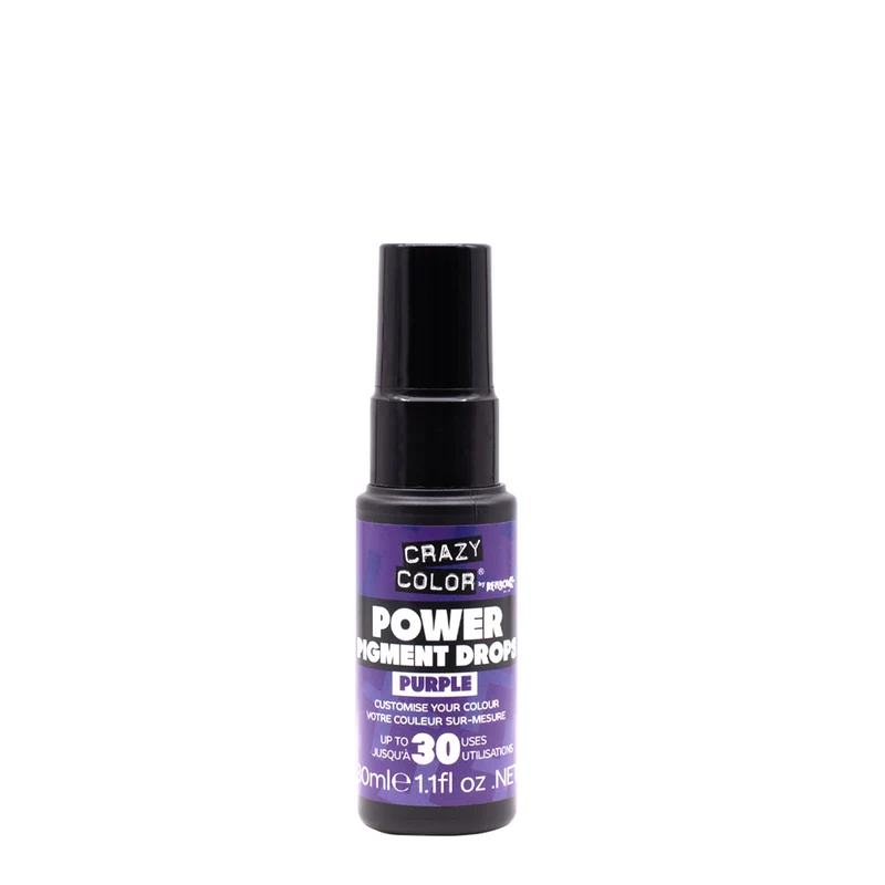 Crazy Color Global Power Pigment Drops Purple 30ml - gouttes de pigment