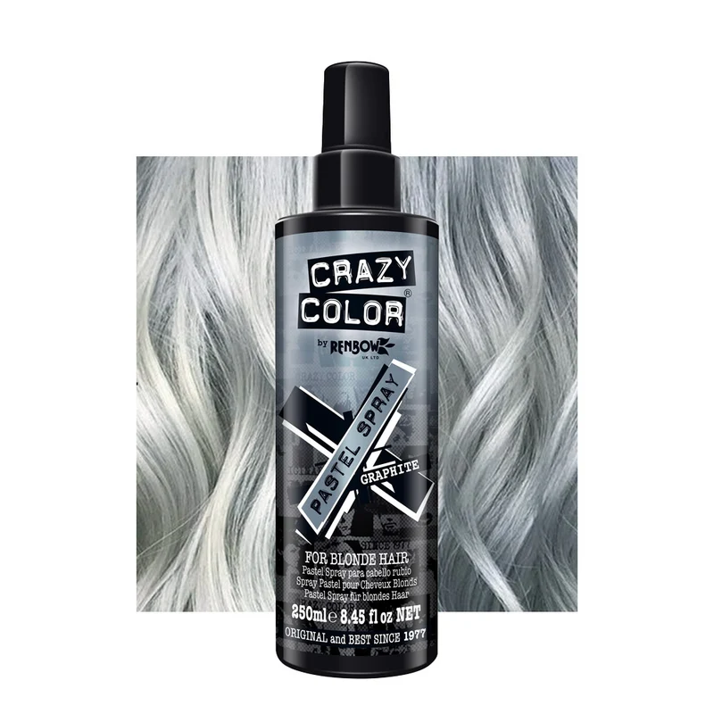 Crazy Color Pastel Spray Graphite 250ml - spray de couleur temporaire