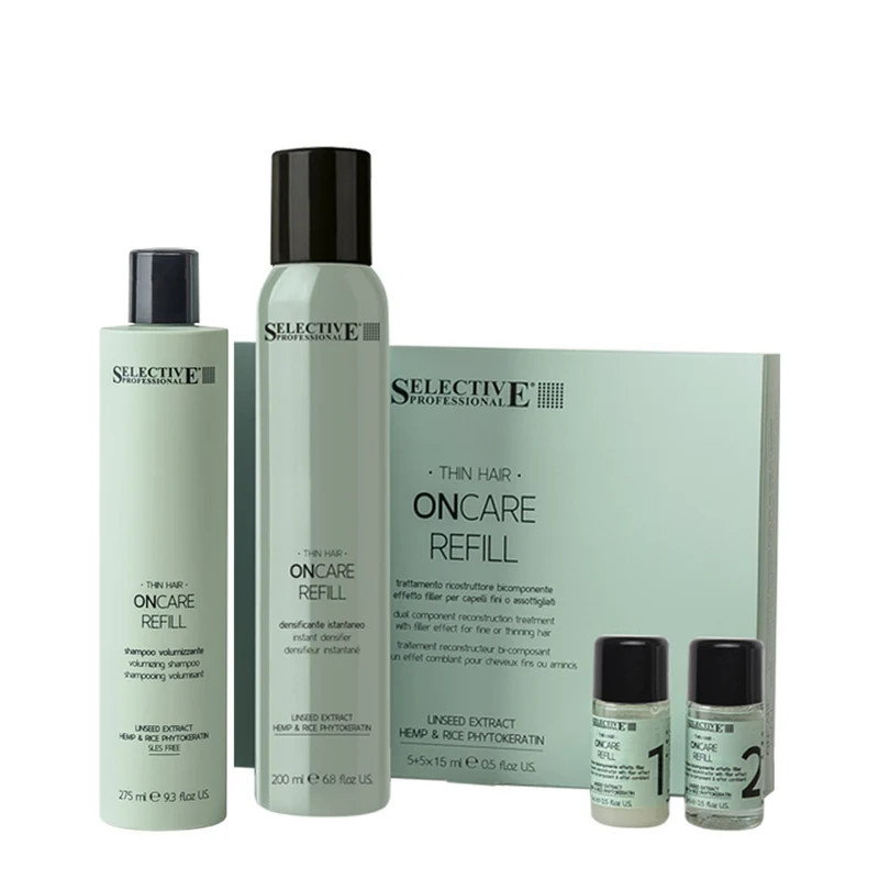 Selective Professional Refill Shampoo 275ml Treatment Ampoules 5+5x15ml Fast Foam Mousse Refill 200ml