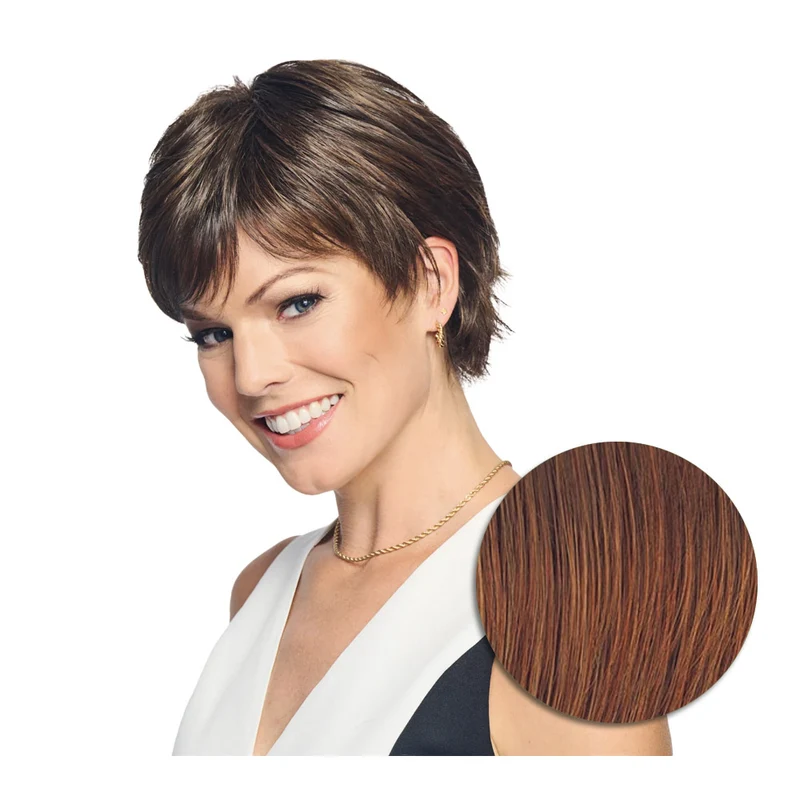Hairdo City Chic Perruque Marron Rubis Moyen - perruque coupe courte