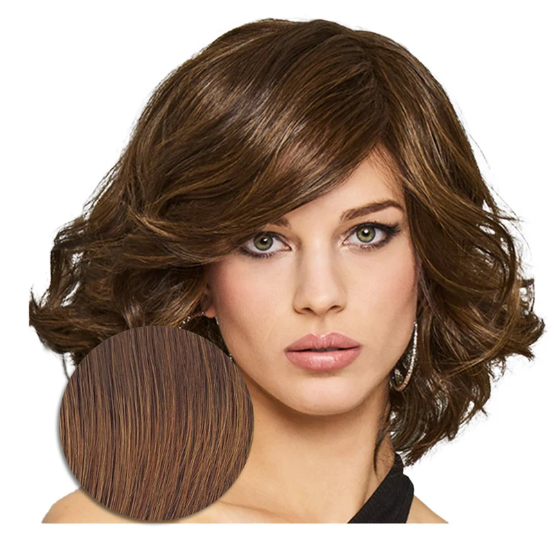 Hairdo Bombshell Bob Perruque Marron Moyen Rubis - perruque coupe courte