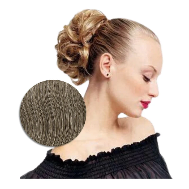 Hairdo Queue de cheval Ondulée R38 Gris Moyen 25cm - queue de cheval ondulée