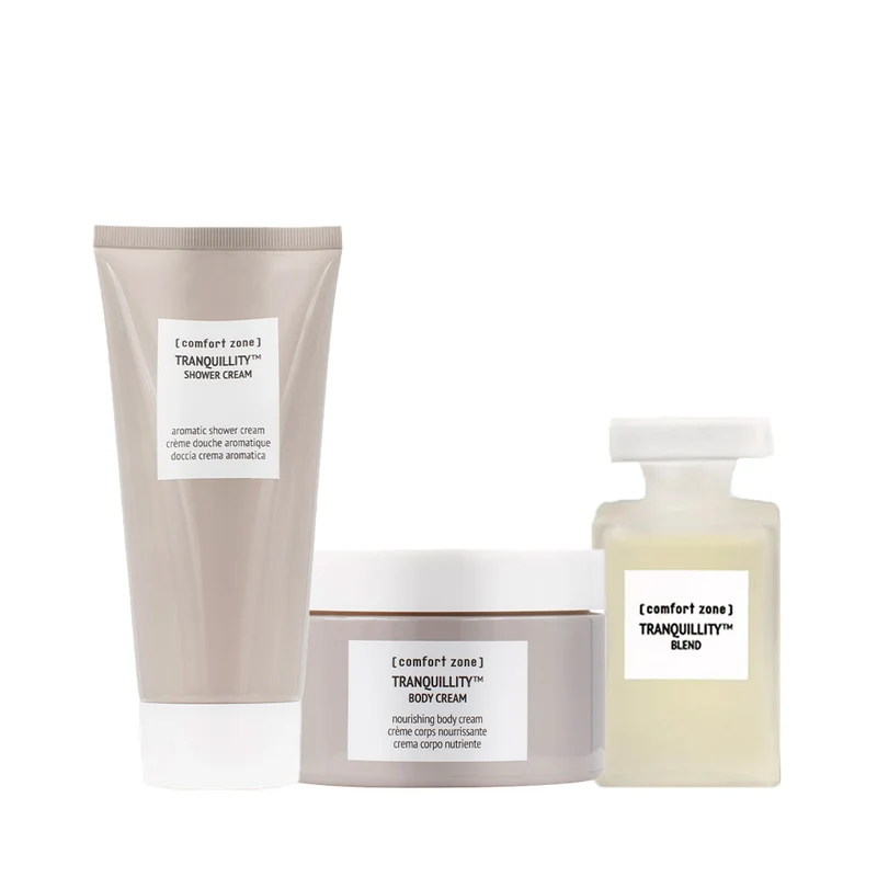 Comfort Zone Tranquillity Shower Cream 200ml Body Cream 180ml Blend 50ml