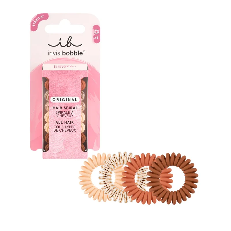Invisibobble Original Cafe Au Lait 8pcs - élastiques à cheveux en spirale