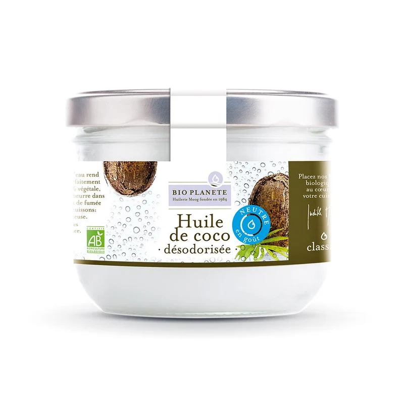 Huile de coco désodorisée Bio-400ml-Bio planète