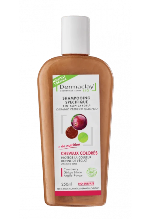 Shampoing spécifique cheveux colorés-250 ml-Dermaclay