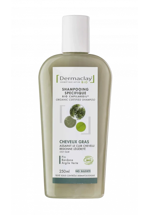 Shampoing Bio spécifique cheveux gras-250ml-Dermaclay