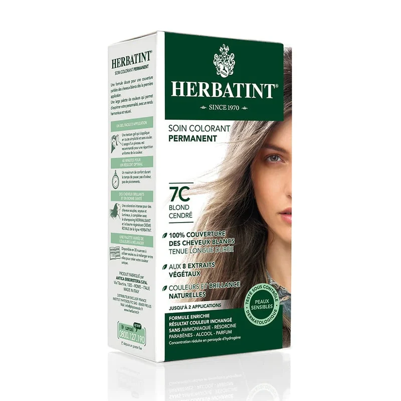 Coloration Blond Cendré 7C-170ml-Herbatint