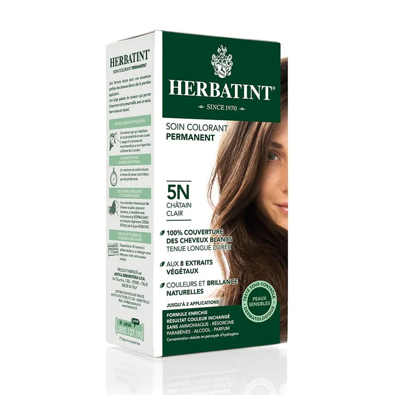 Coloration Chatain clair-5N-170ml-Herbatint