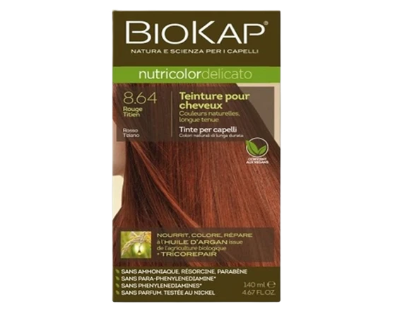 Coloration Nutricolor Delicato 8.64 Titian Rouge-140 ml-Biokap