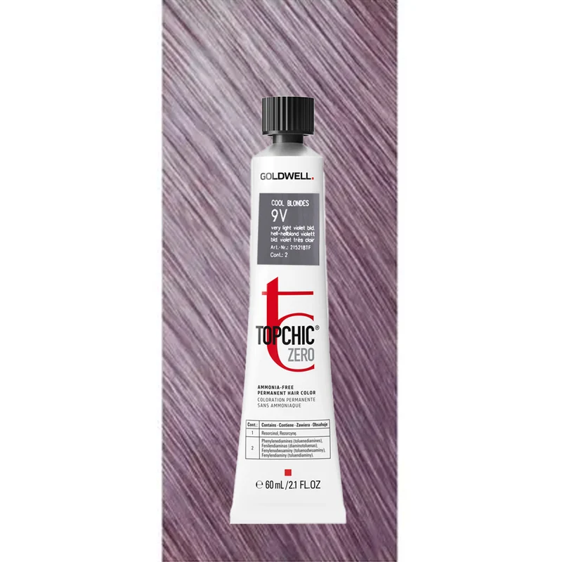 9V Topchic Zero Very Light Violet Blonde tb 60ml - coloration permanente sans ammoniaque