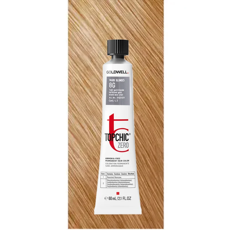 8G Topchic Zero Light Gold Blonde tb 60ml - coloration permanente sans ammoniaque