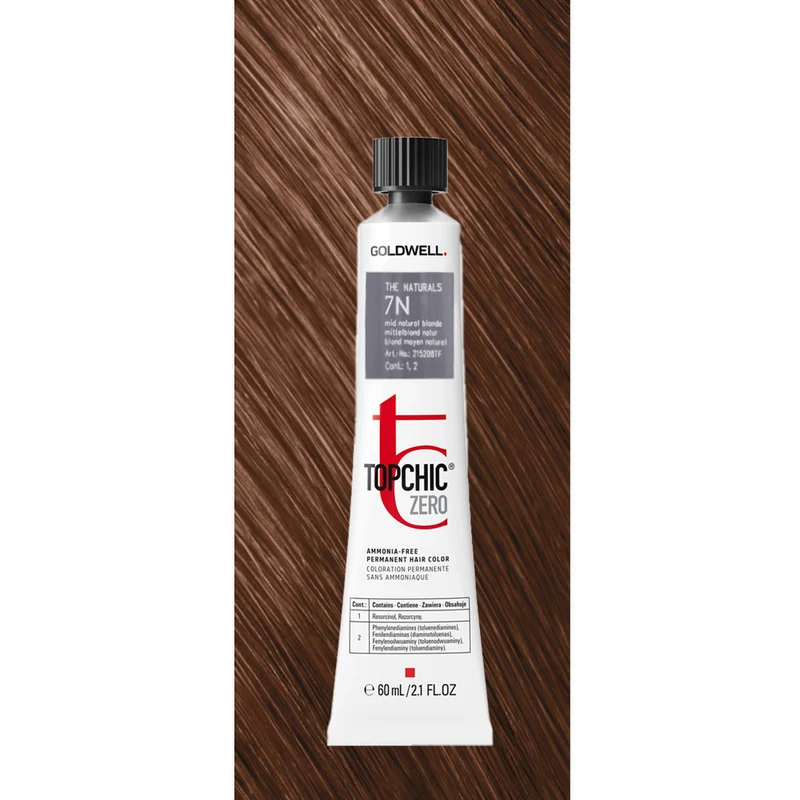 7N Topchic Zero The Naturals Mid natural Blonde tb 60ml - coloration permanente sans ammoniaque