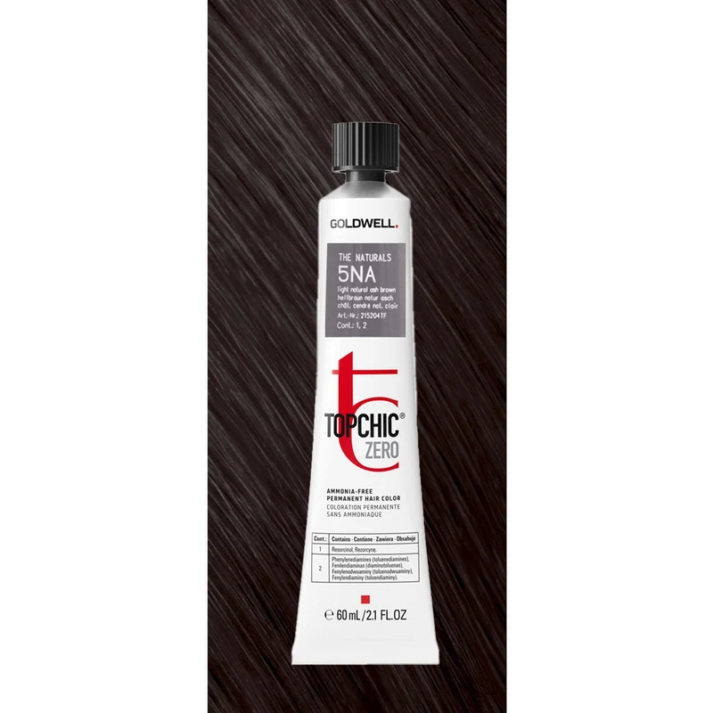 5NA Topchic Zero Light Natural Ash Brown tb 60ml - coloration permanente sans ammoniaque