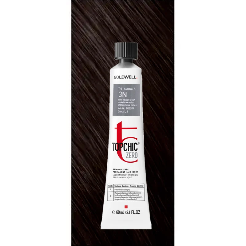 3N Topchic Zero The Naturals Dark Natural Brown tb 60ml - coloration permanente sans ammoniaque