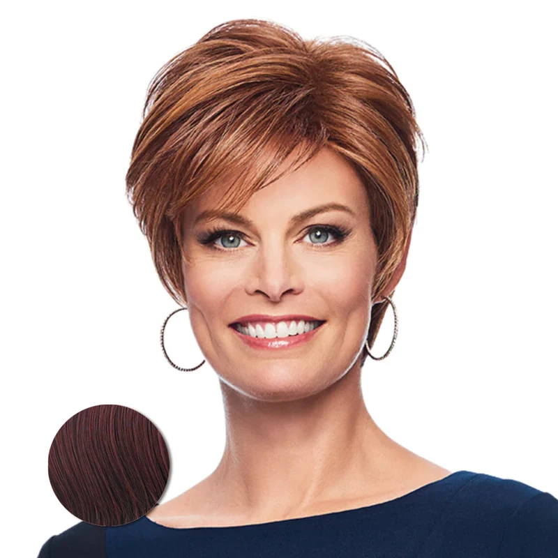Hairdo Instant Short Cut Marron Cerise - perruque coupe courte