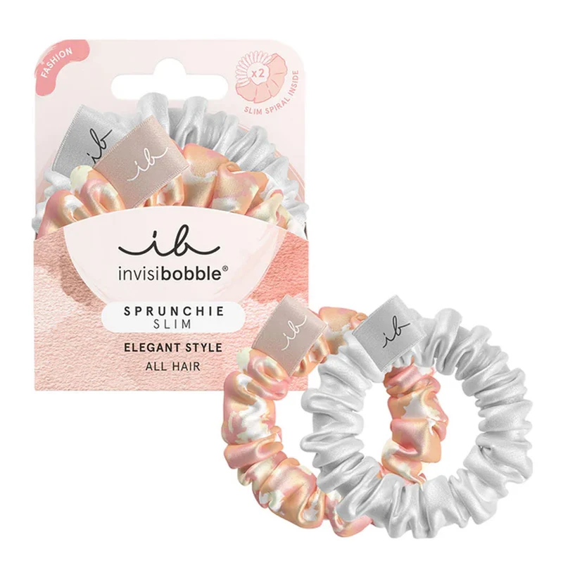 Invisibobble Sprunchie Slim Beautiful Chrome Pack 2 - Pack de 2 Sprunchie