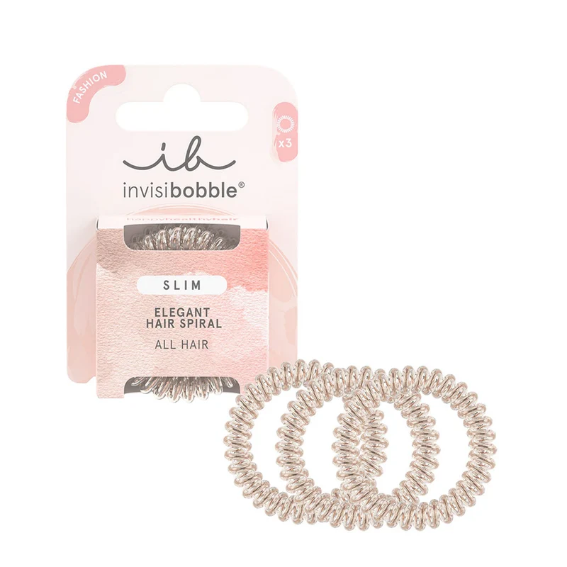 Invisibobble Slim Bronze Me Pretty 3pcs. – élastiques en spirale cheveux fins