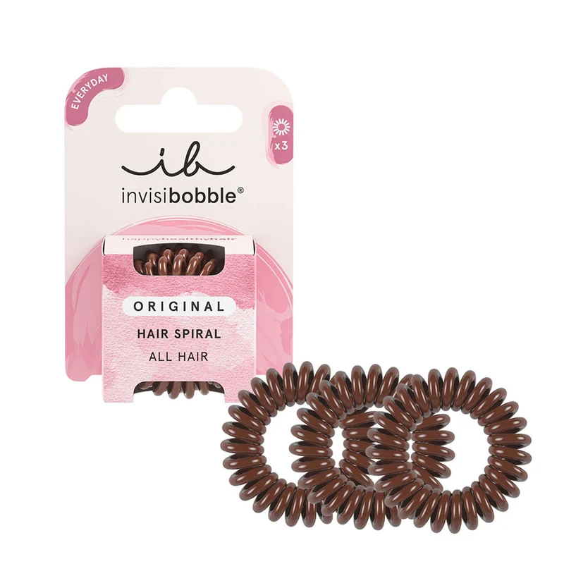Invisibobble Original Pretzel Brown 3pcs - élastique spirale marron