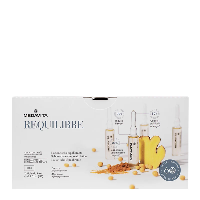 Medavita 60’S Anniversary Cute Requilibre Sebum Balancing Scalp Lotion 12x6ml - lotion sébo-équilibrante pH 3