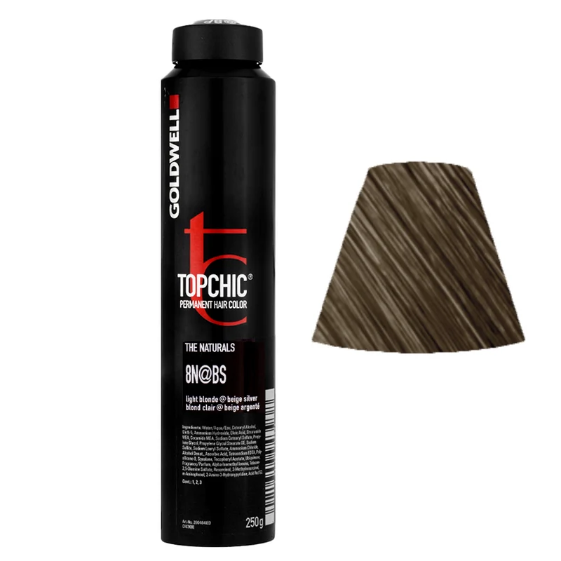 Goldwell Topchic Can 8N@BS Blond Clair Elumenated Beige Argenté 250gr - coloration permanente en bombe