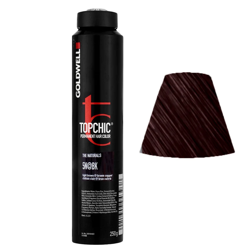 Goldwell Topchic Can 5N@BK Marron Clair Elumenated Brun Cuivré 250gr - coloration permanente en bombe