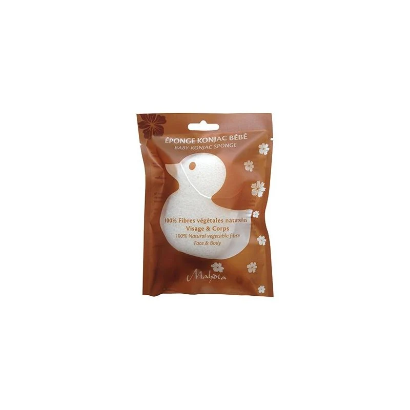 Eponge Konjac Naturelle Bébé Visage et Corps 100% Fibres végétales-Beliflor