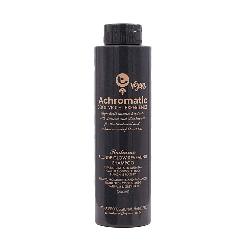 Tecna Achromatic Blonde Glow Revealing Shampoo 200ml - shampoing anti-jaunissement
