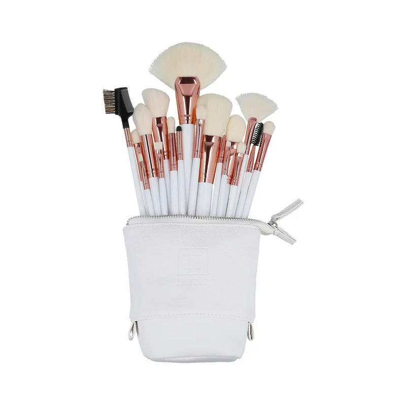ilū Makeup Basic Brushes 18pz + Case Set White - set de pinceaux