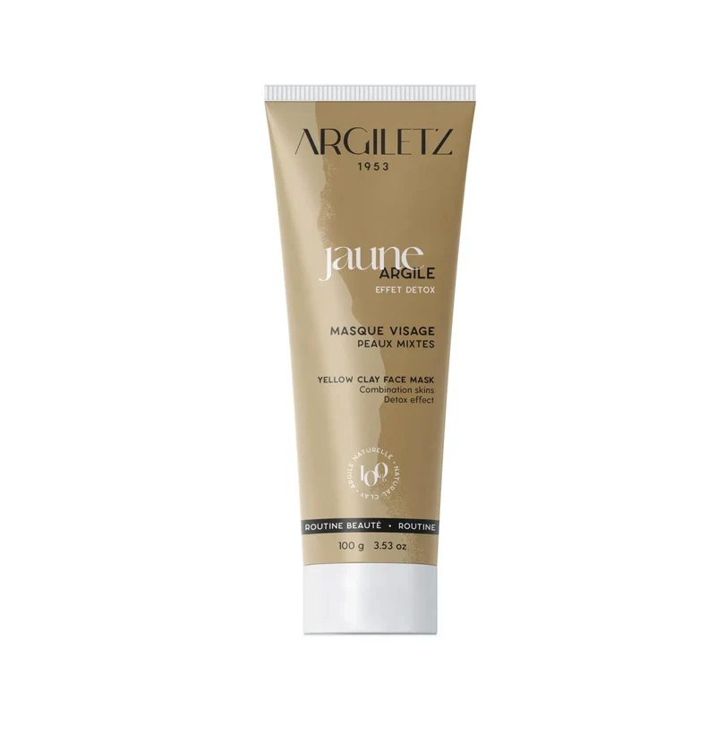 Masque d'argile jaune-peaux mixtes-100g-Argiletz