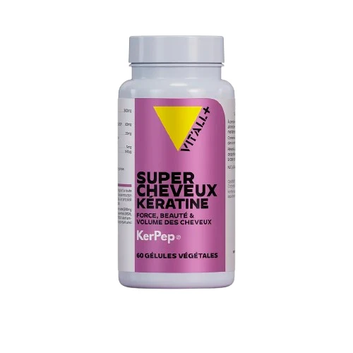 Super cheveux+kératine pure-500 mg-50 gélules-Vit'all+